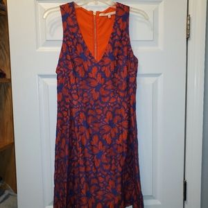 Orange and Blue Dress